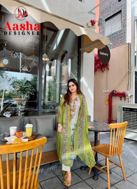 Aasha 1169 Printed Cotton Dupatta Pakistani Salwar Suit Wholesalers In Surat